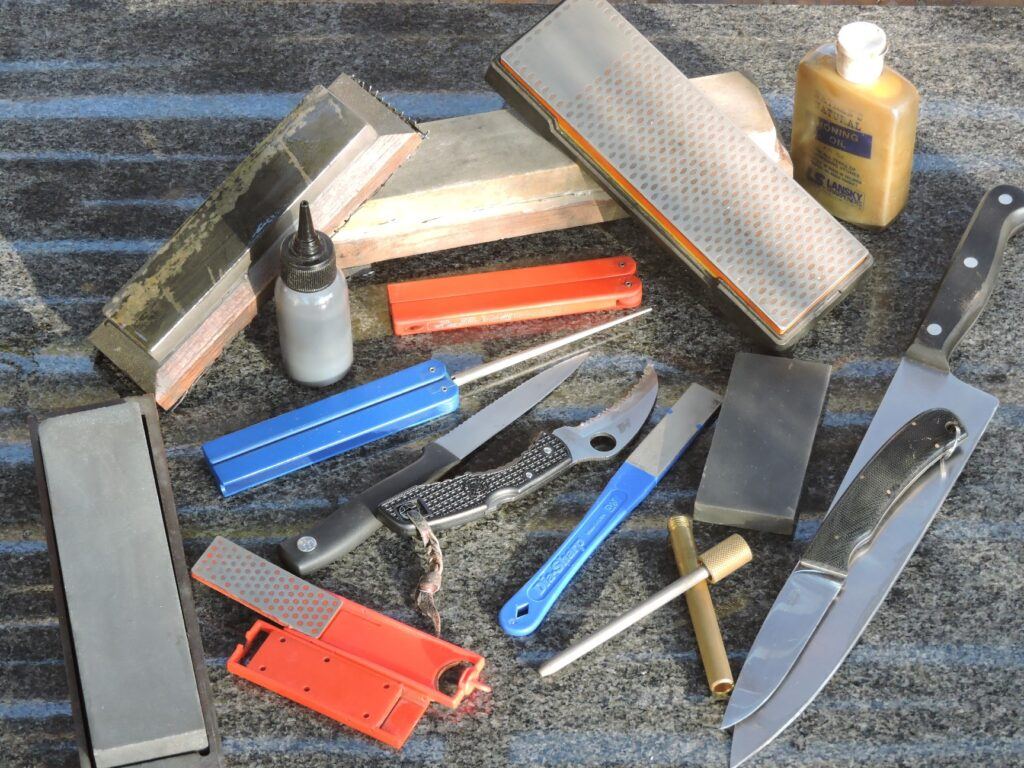 Photo of tools used for sharpening knives