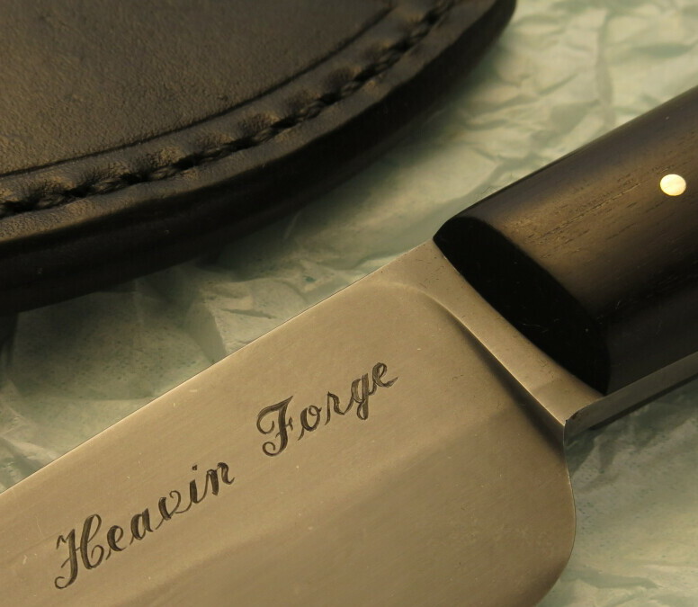 Photo of a logo on a knife