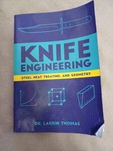 Photo of book called "knife Engineering"